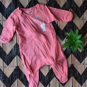 Okie Dokie 3 Month Pink Bunny Footed Pajamas